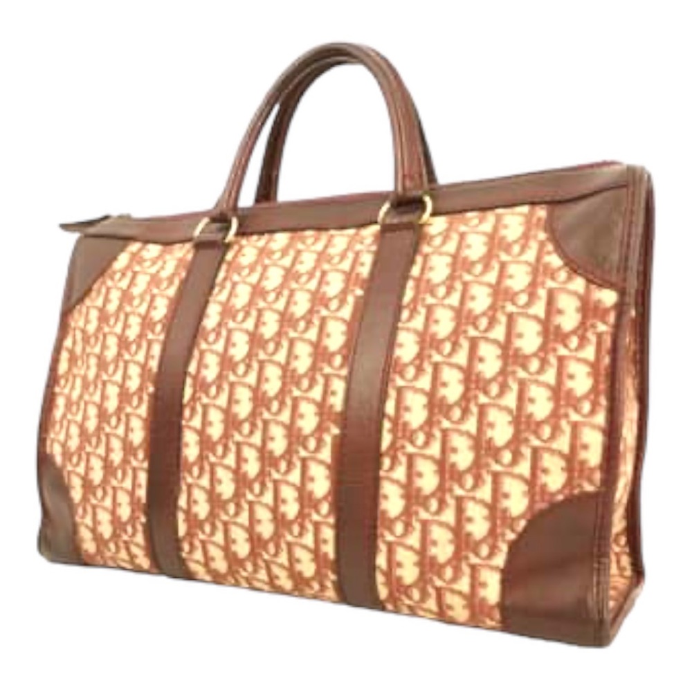 Dior DIORISSIMO Burgundy & Linen Travel Bag - Picture 1 of 11
